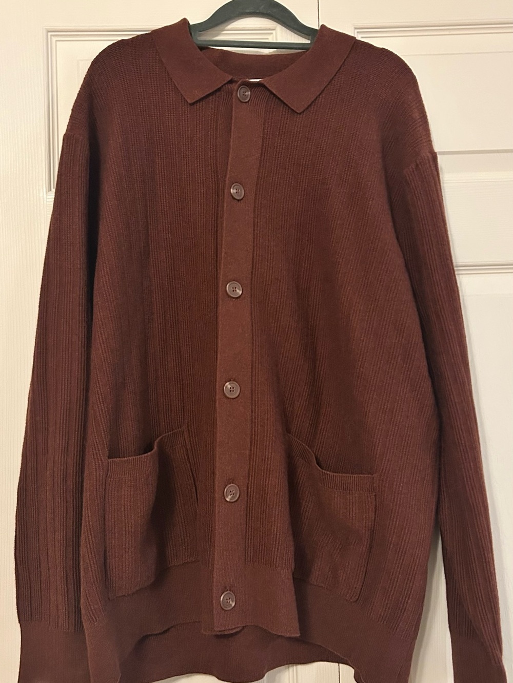 Goodfellow & Co Mens Cardigan sweater polo Brown size XL new without price tag